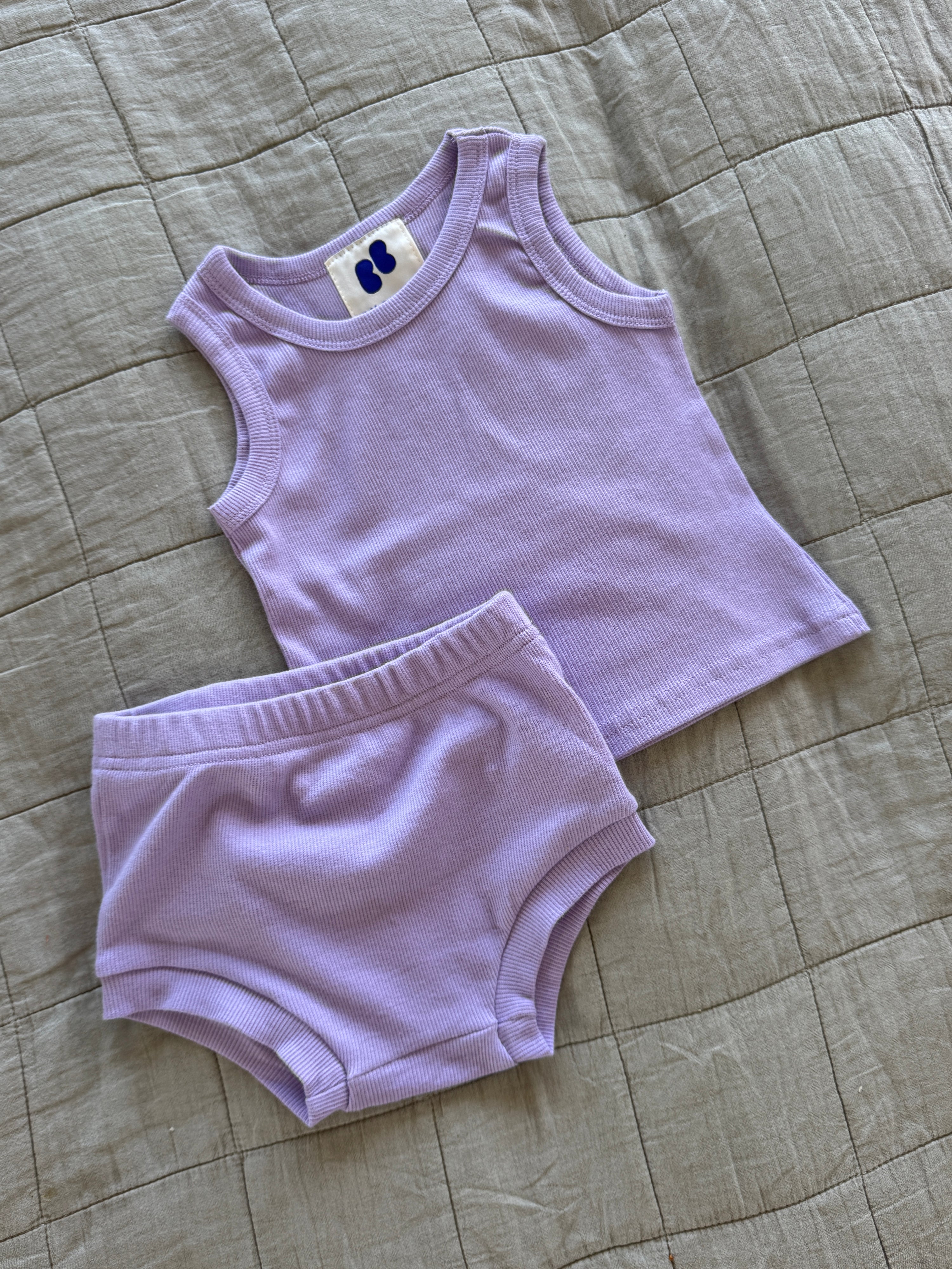 Essential ribbed set - lilac