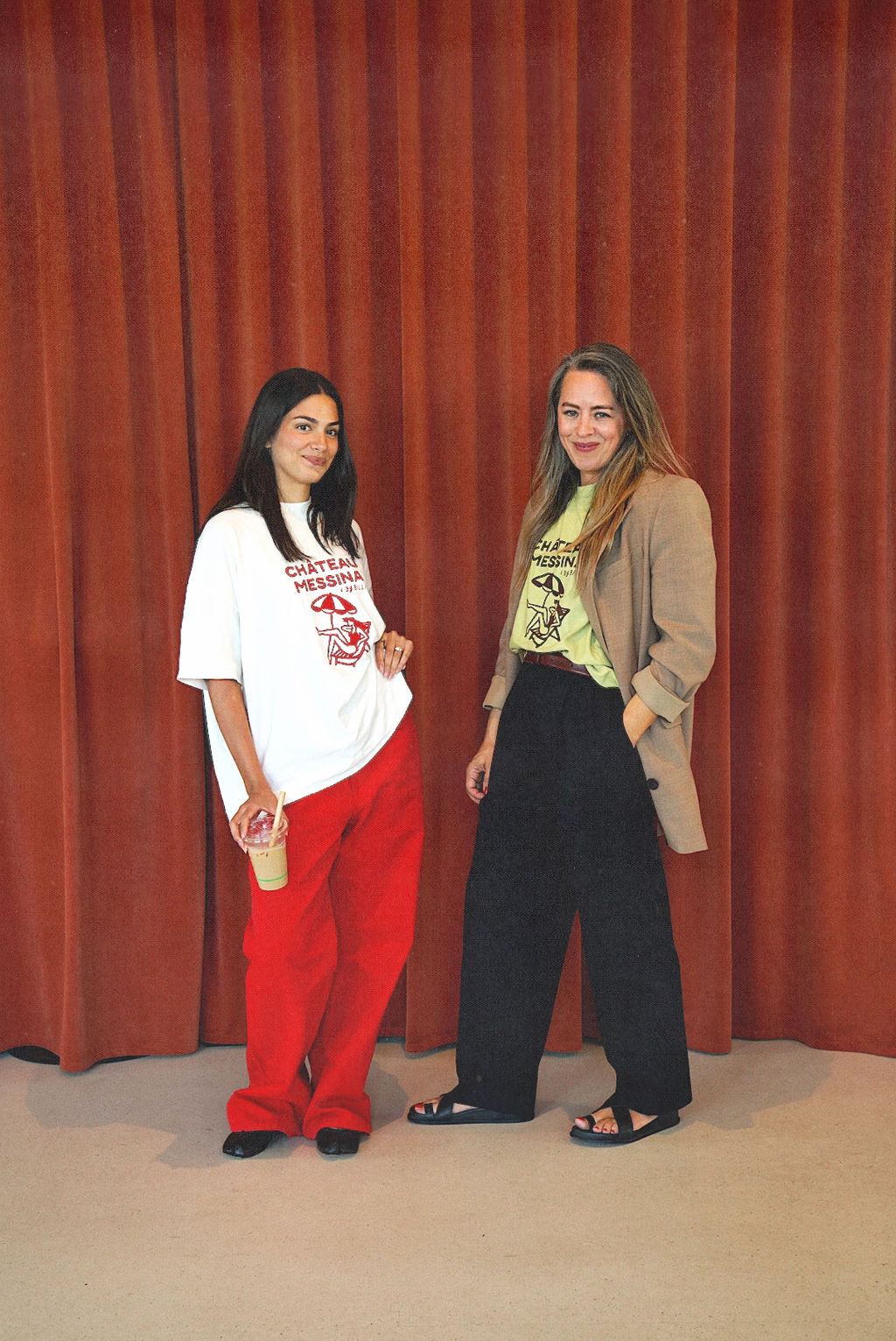 Messina x By Billie hemp/cotton tee - Pistachio/chocolate