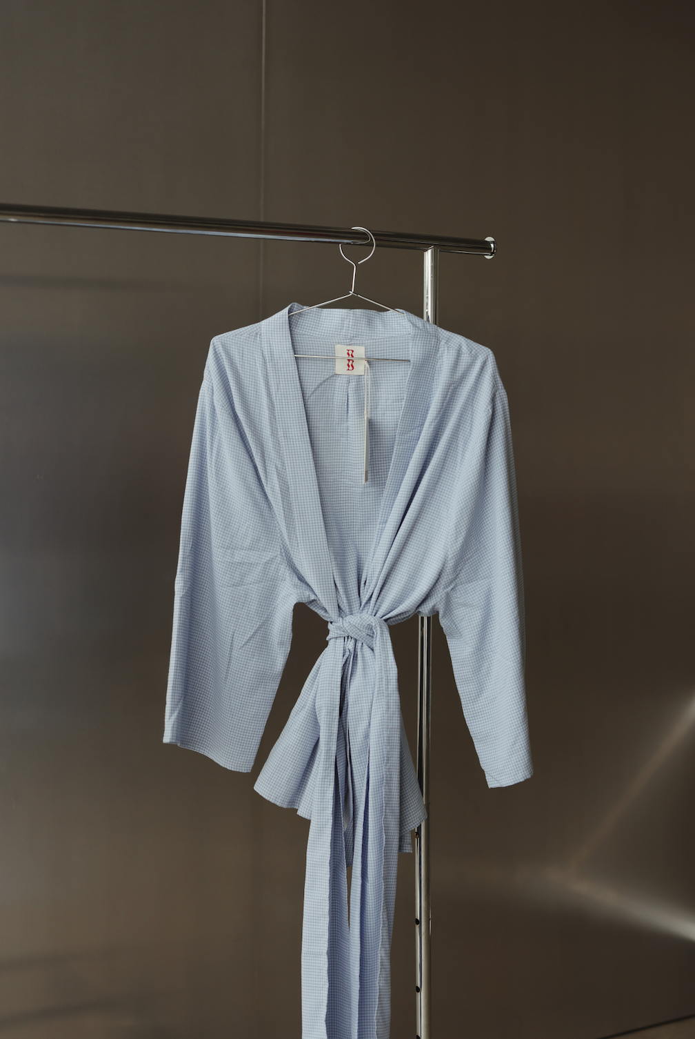 Luella cotton kimono - blue check
