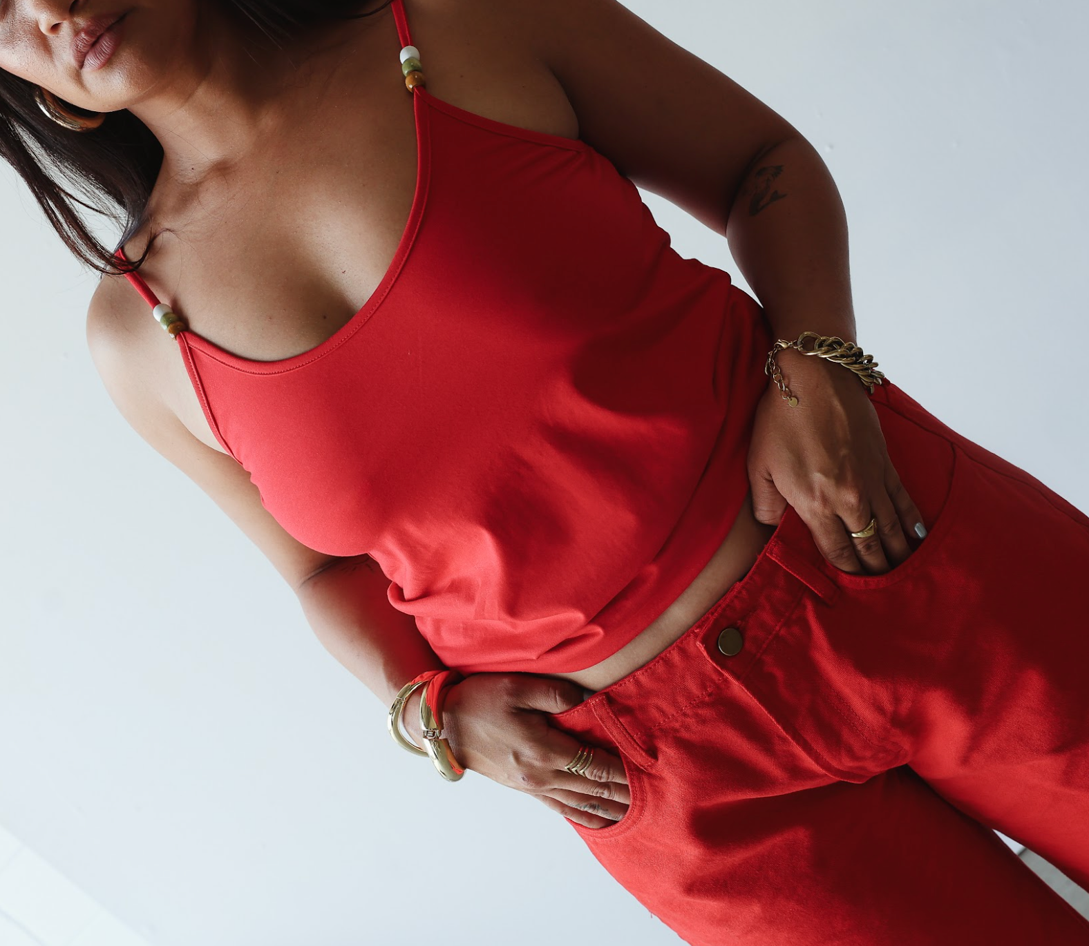 Bead tank - tomato red