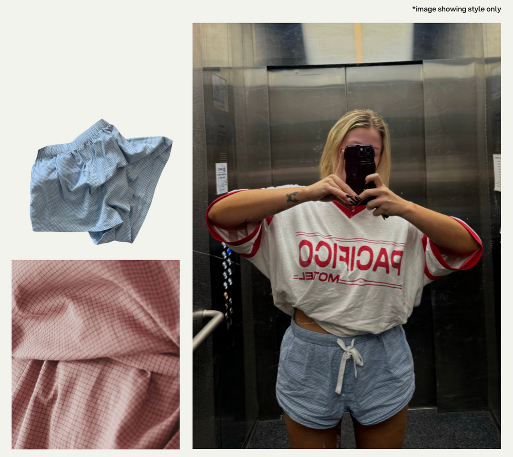 Minnie short - pink check