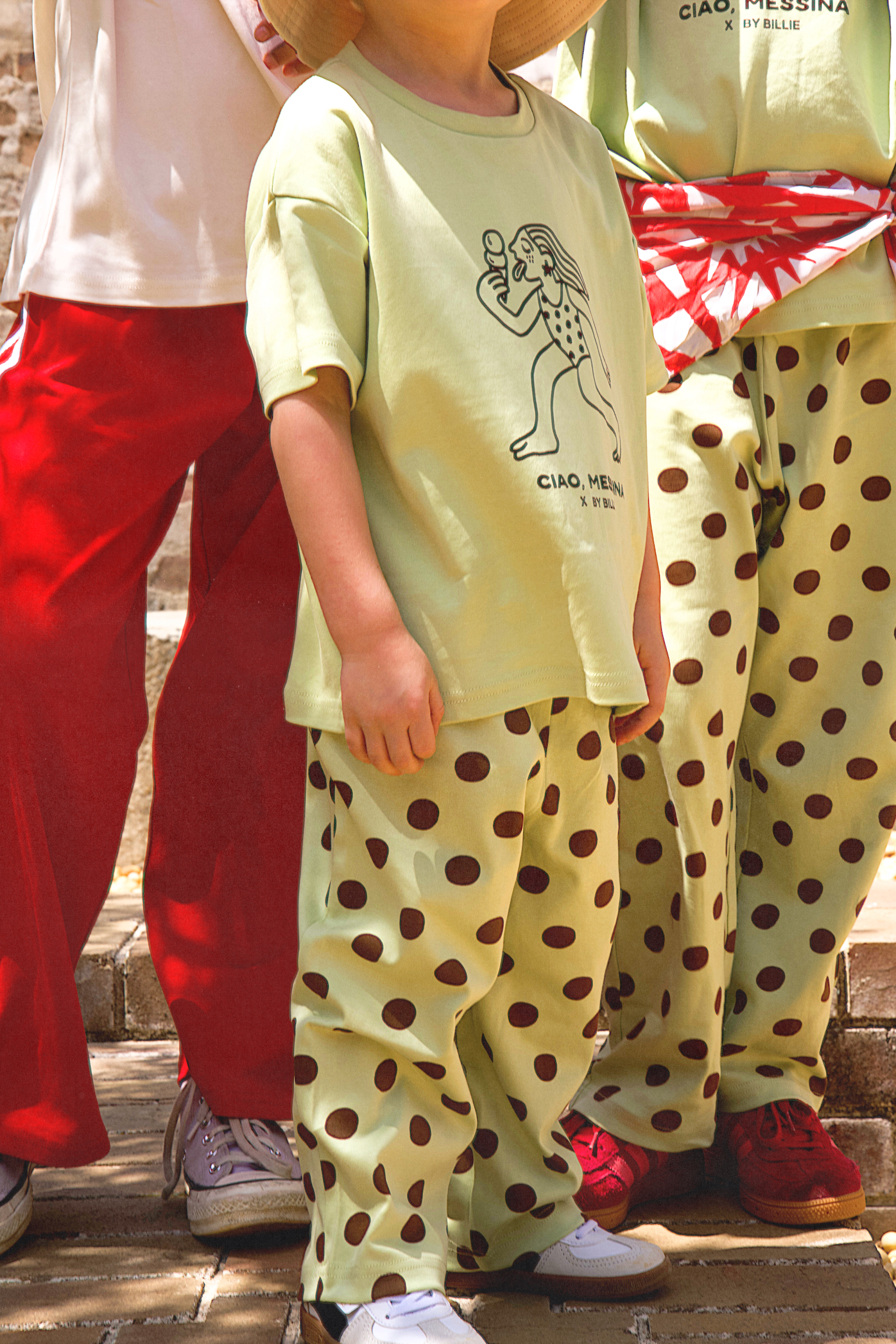 Messina x By Billie kids tee - pistachio/chocolate