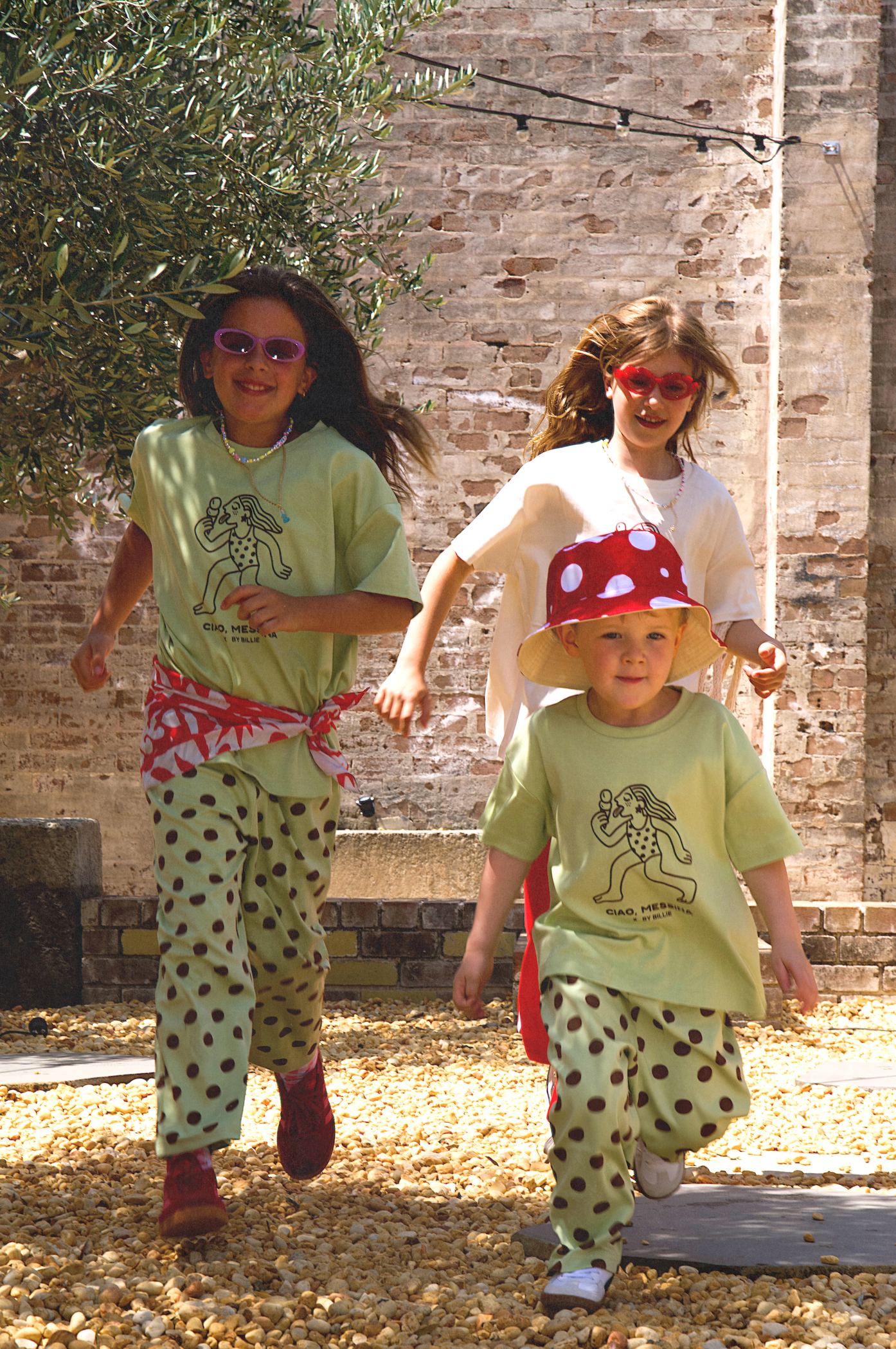 Messina x By Billie kids tee - pistachio/chocolate