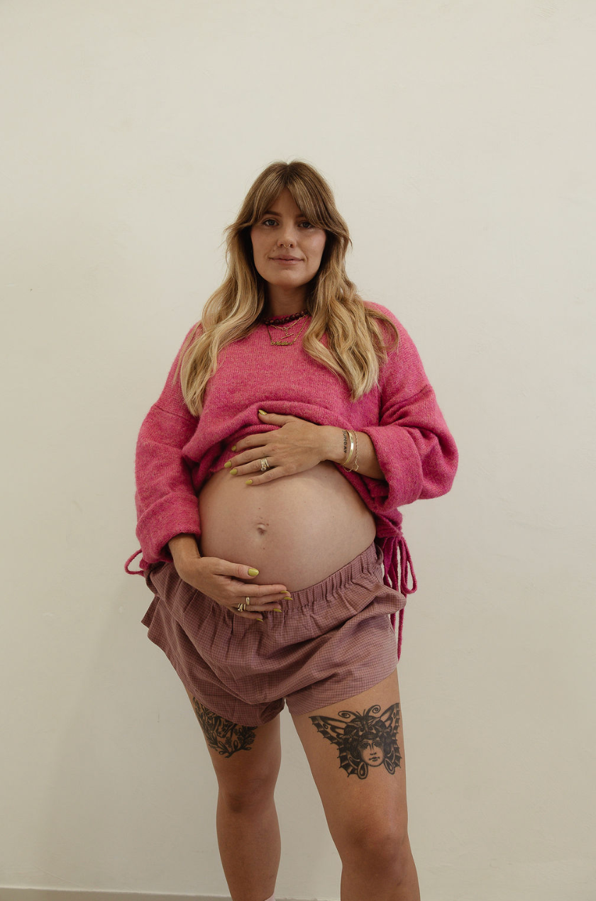 Isabel tie side knit - watermelon