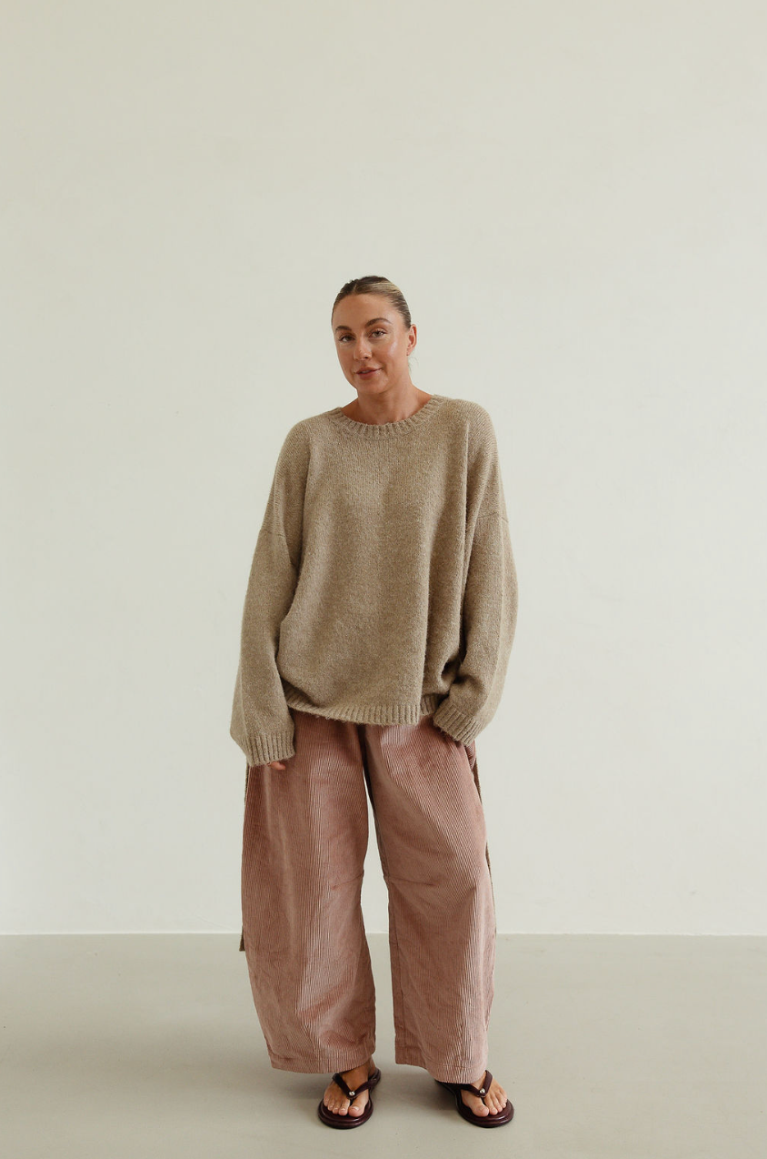Isabel tie side knit - oatmeal