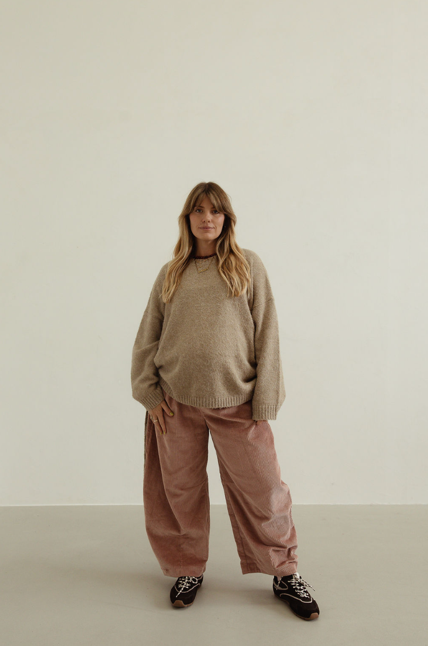 Isabel tie side knit - oatmeal