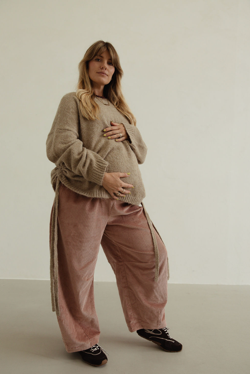 Isabel tie side knit - oatmeal