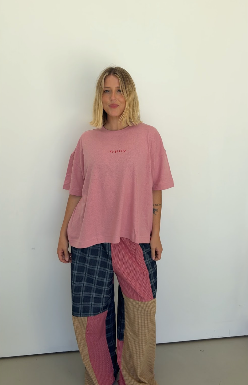 Athletic wave tee - musk pink