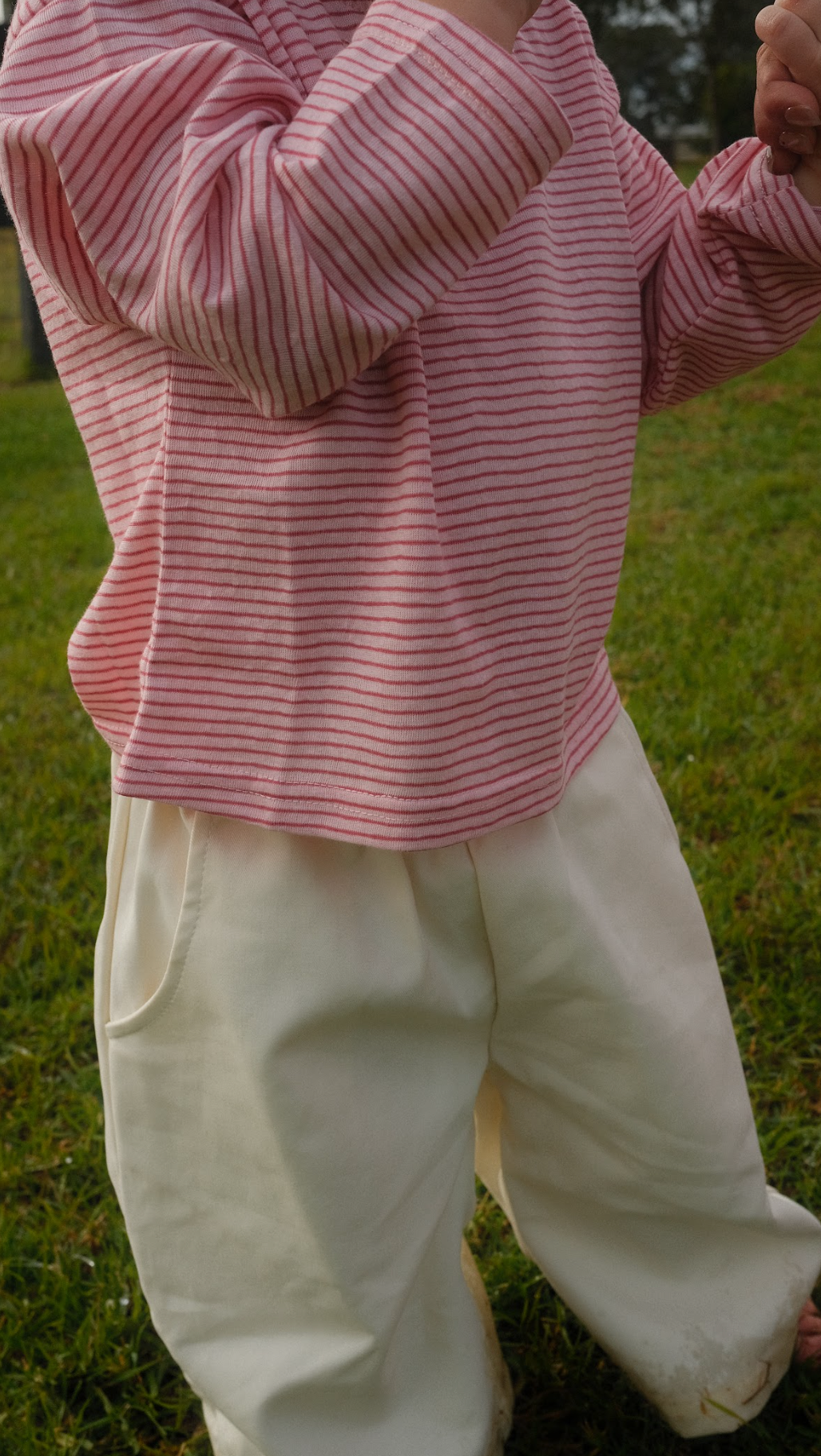 Stripe l/s tee - pink