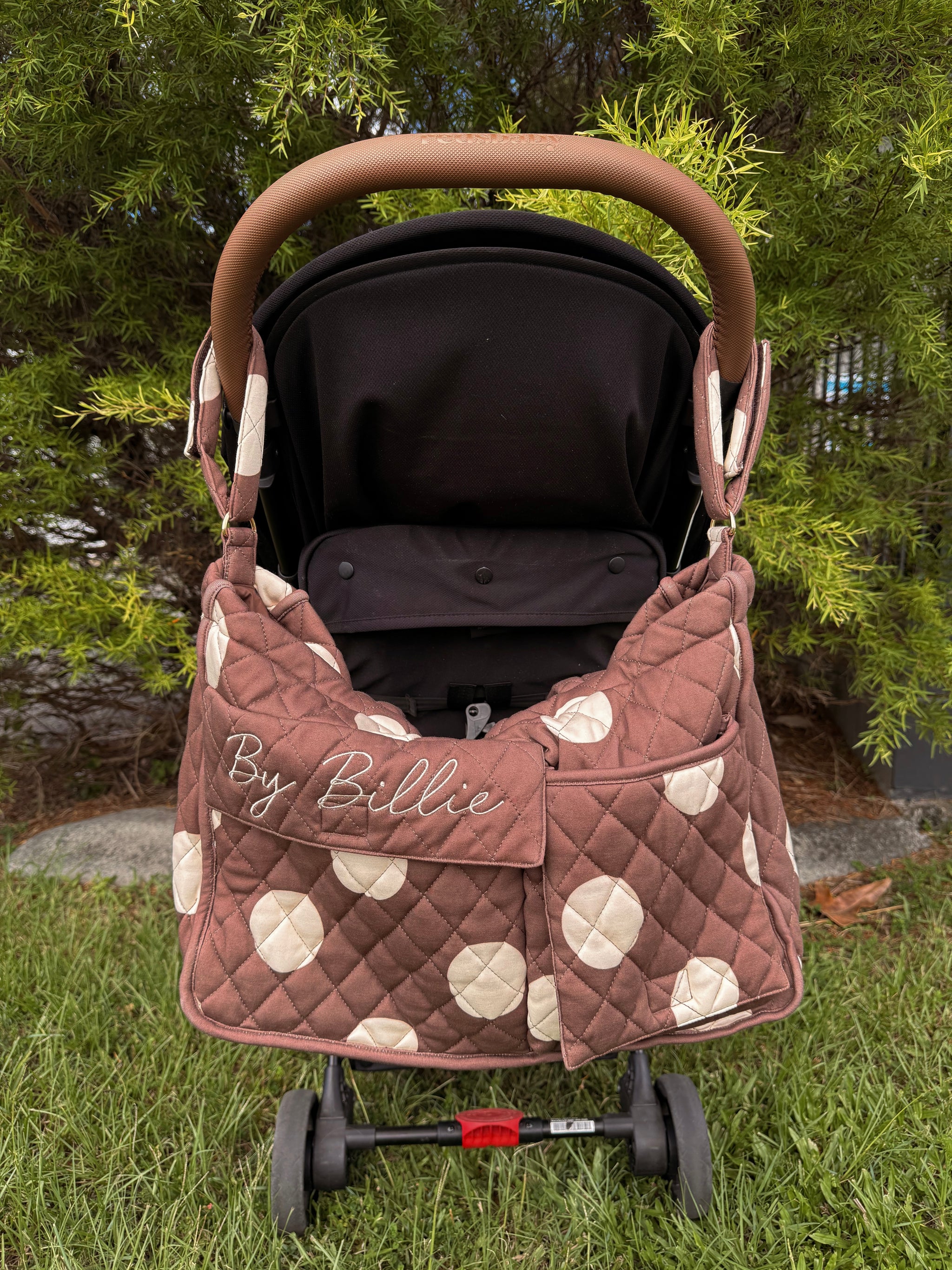 *pre-order*The By Billie baby bag - chocolate/vanilla polka dot
