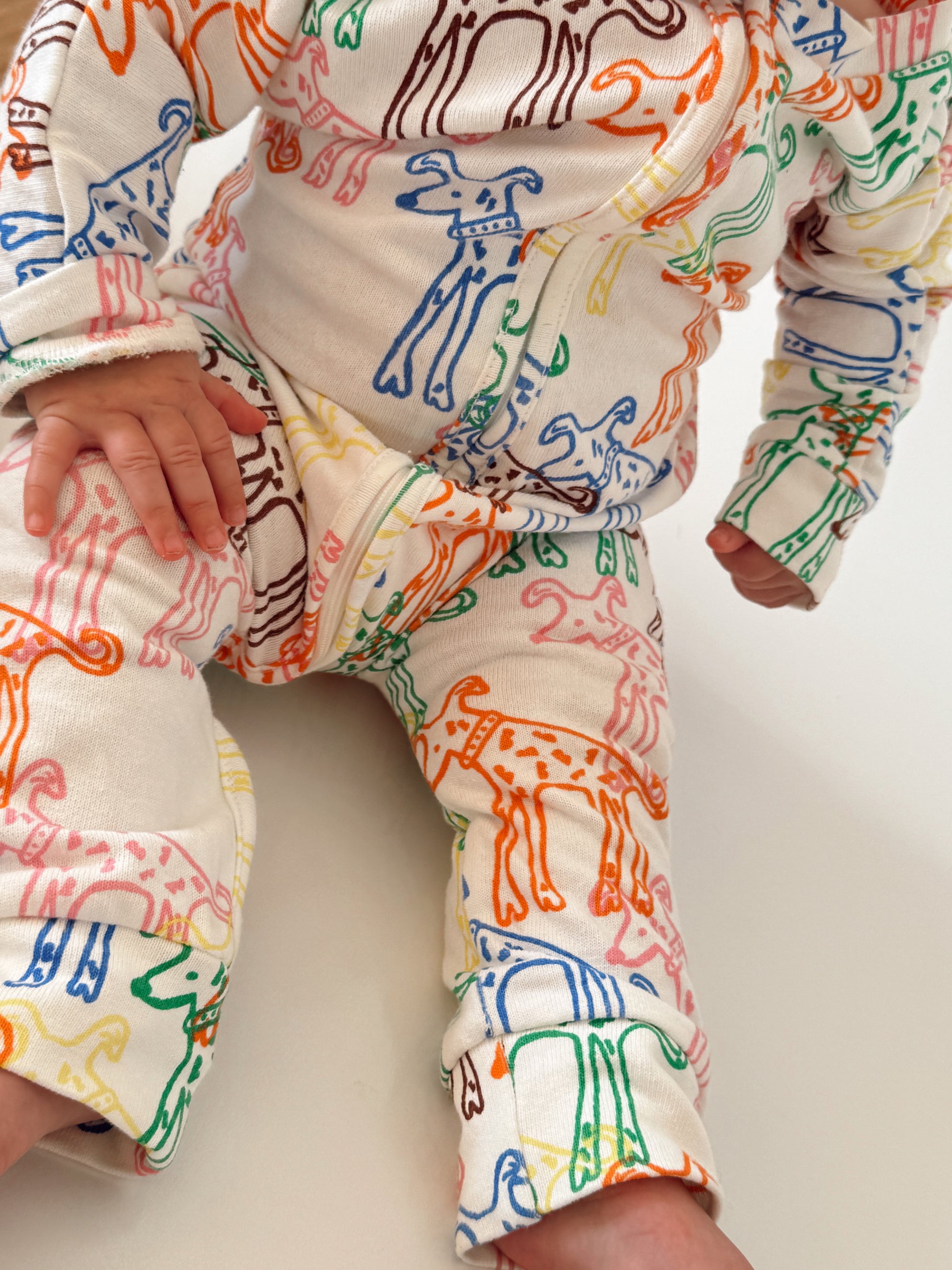 Cotton zip onesie - Dougie