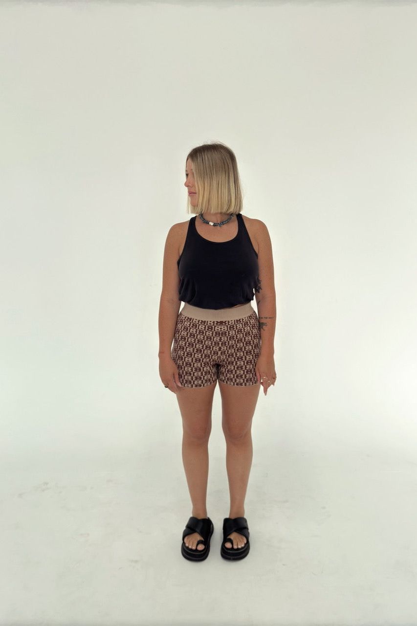 BB womens knit shorts - brown/camel