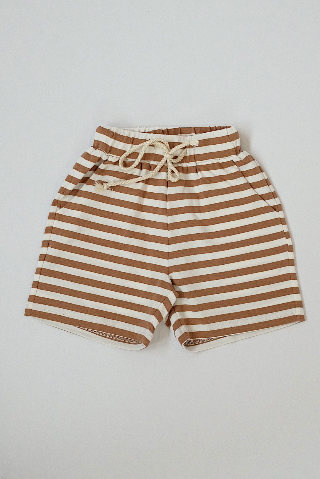 Stripe shorts - brown/milk