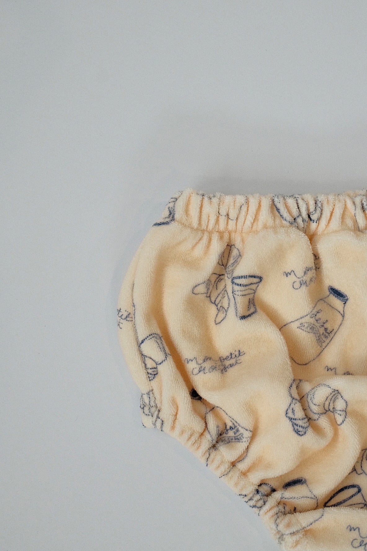 Terry towel bloomers - milk & croissant