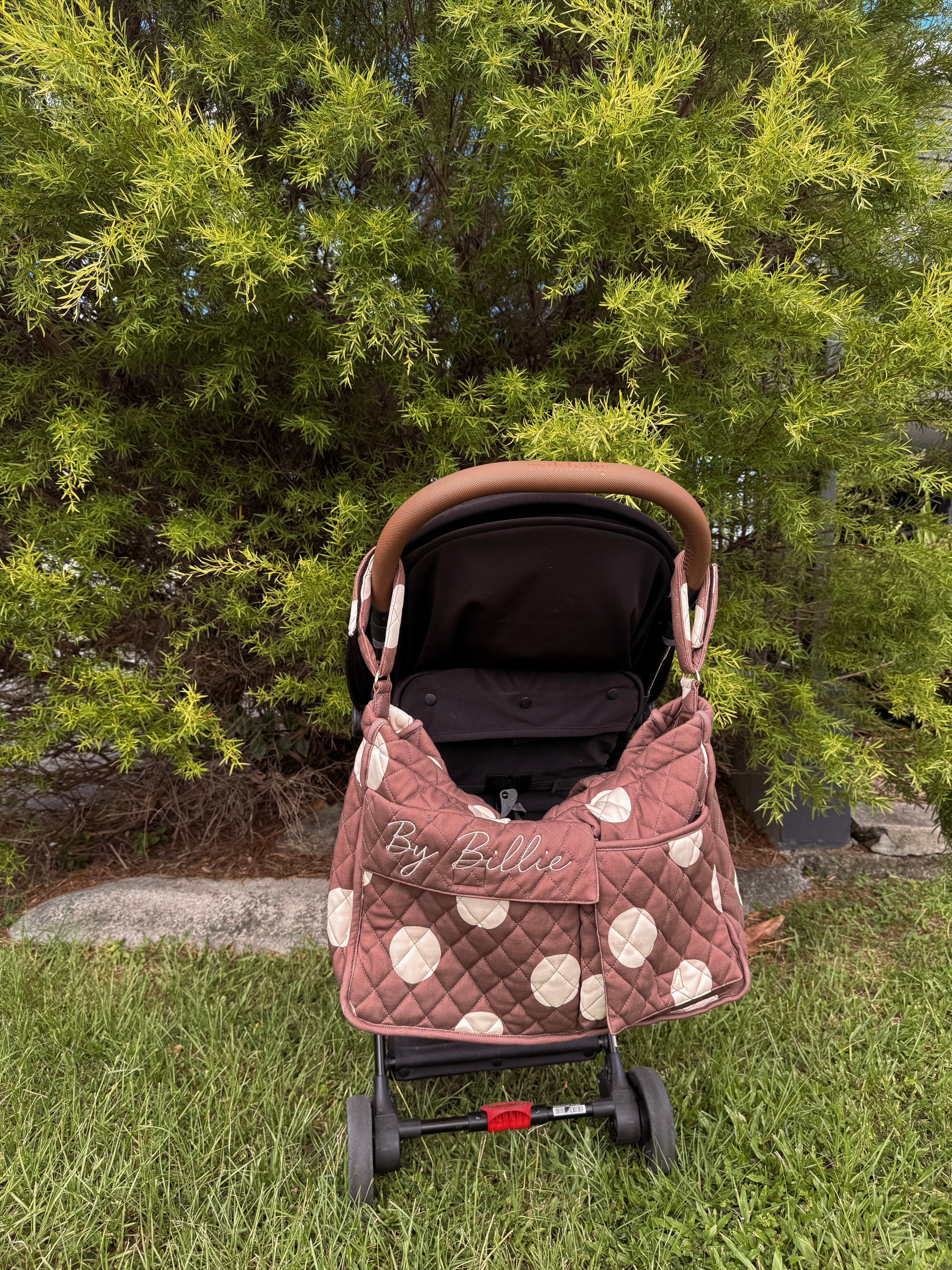 *pre-order*The By Billie baby bag - chocolate/vanilla polka dot