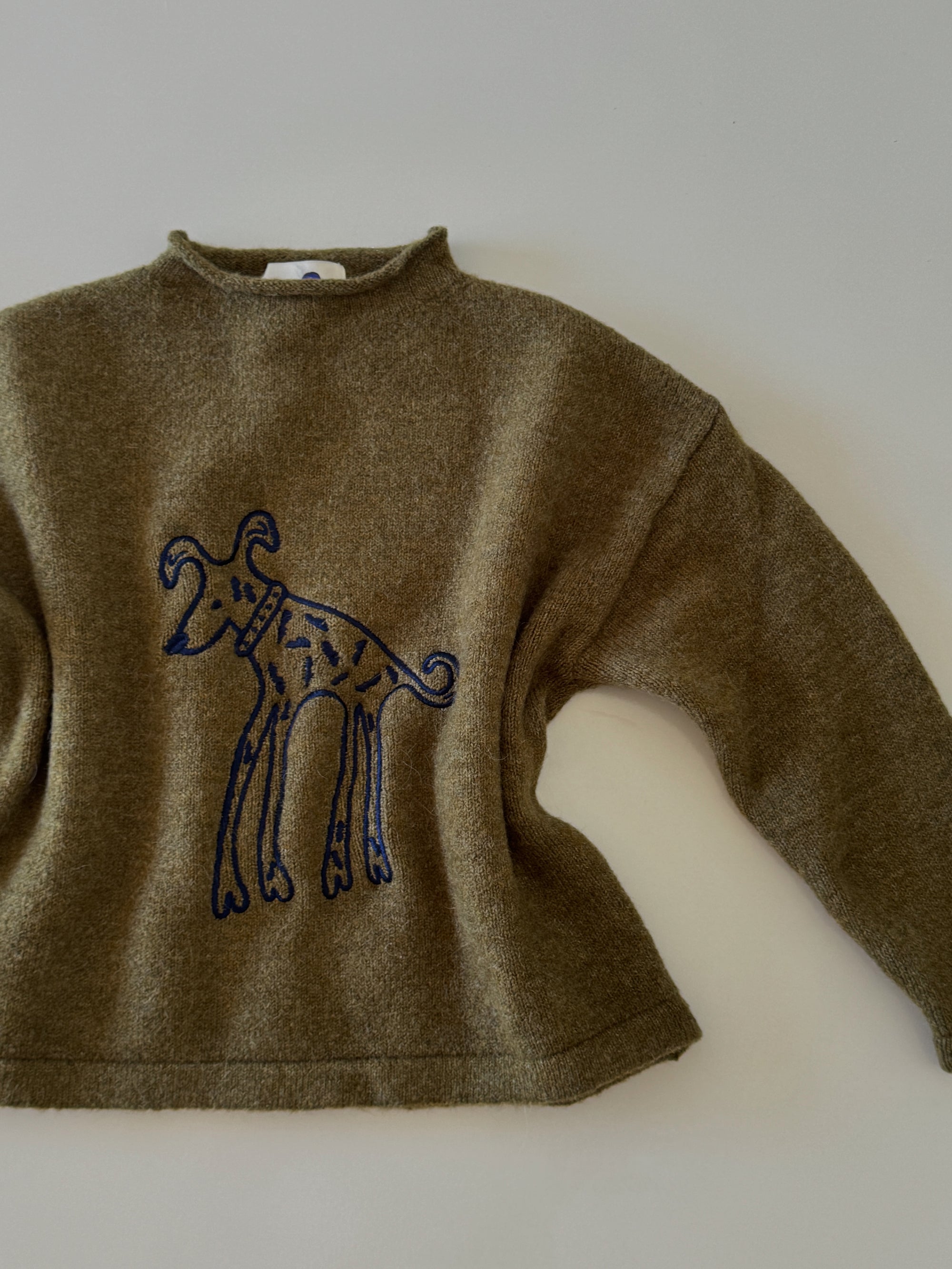 Rolled neck knit - green