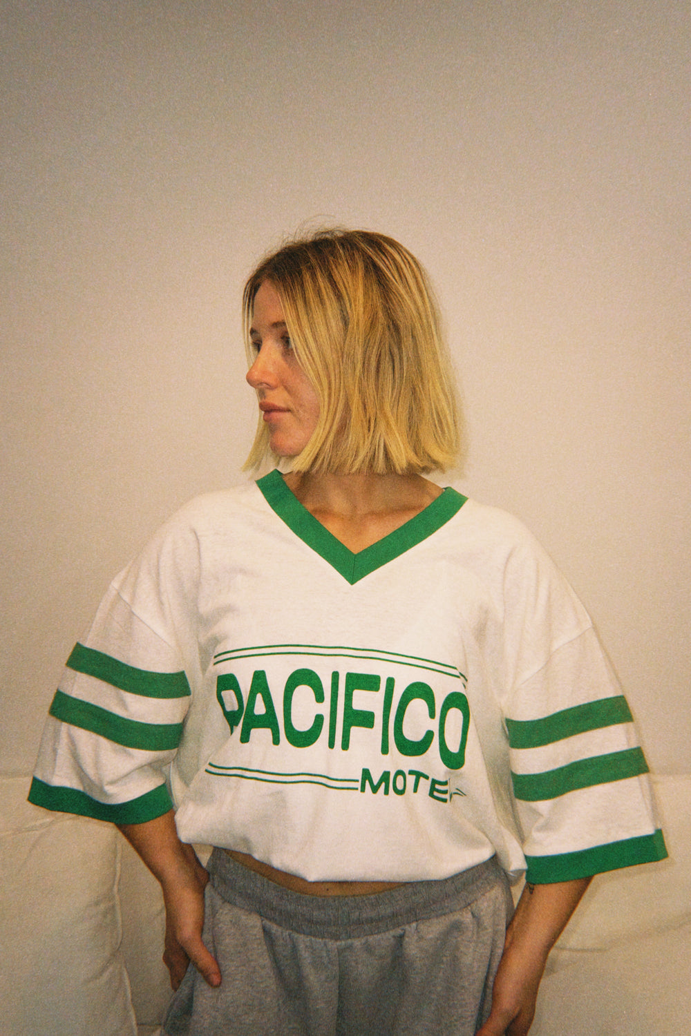 Vintage hemp/cotton tee - pacifico green