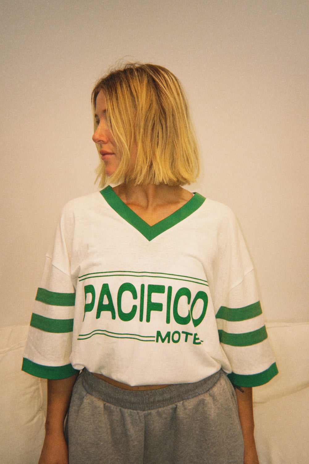 Vintage hemp/cotton tee - pacifico green