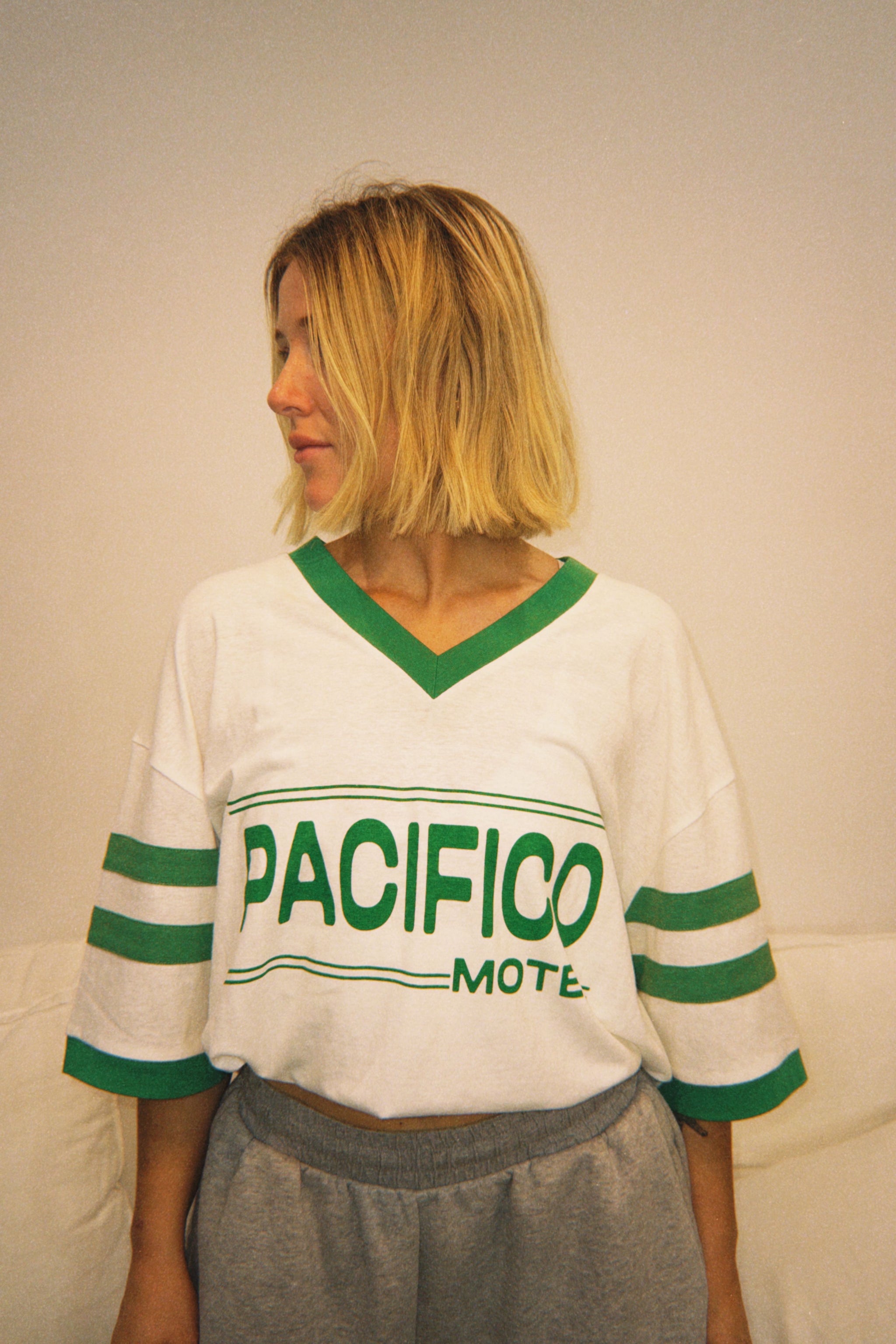 Vintage hemp/cotton tee - pacifico green