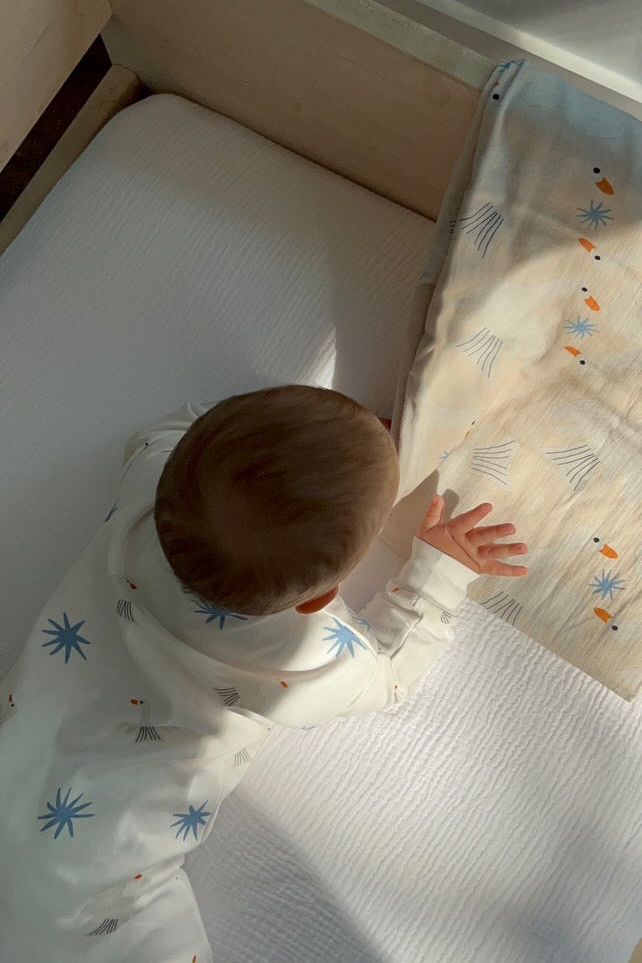 Muslin cotton wrap - birdie