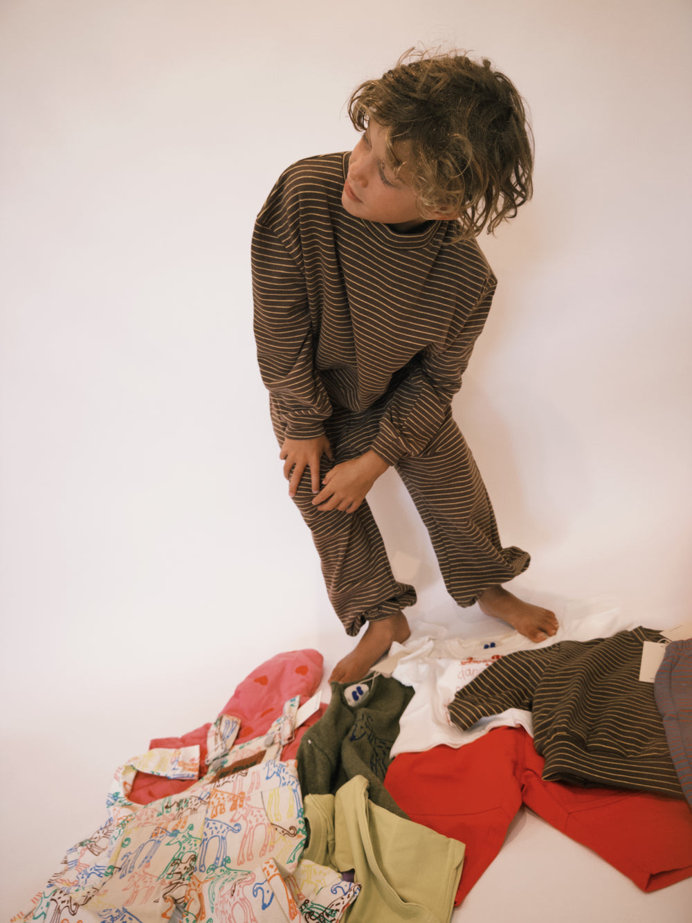 Tracky dacks - brown/yellow stripe