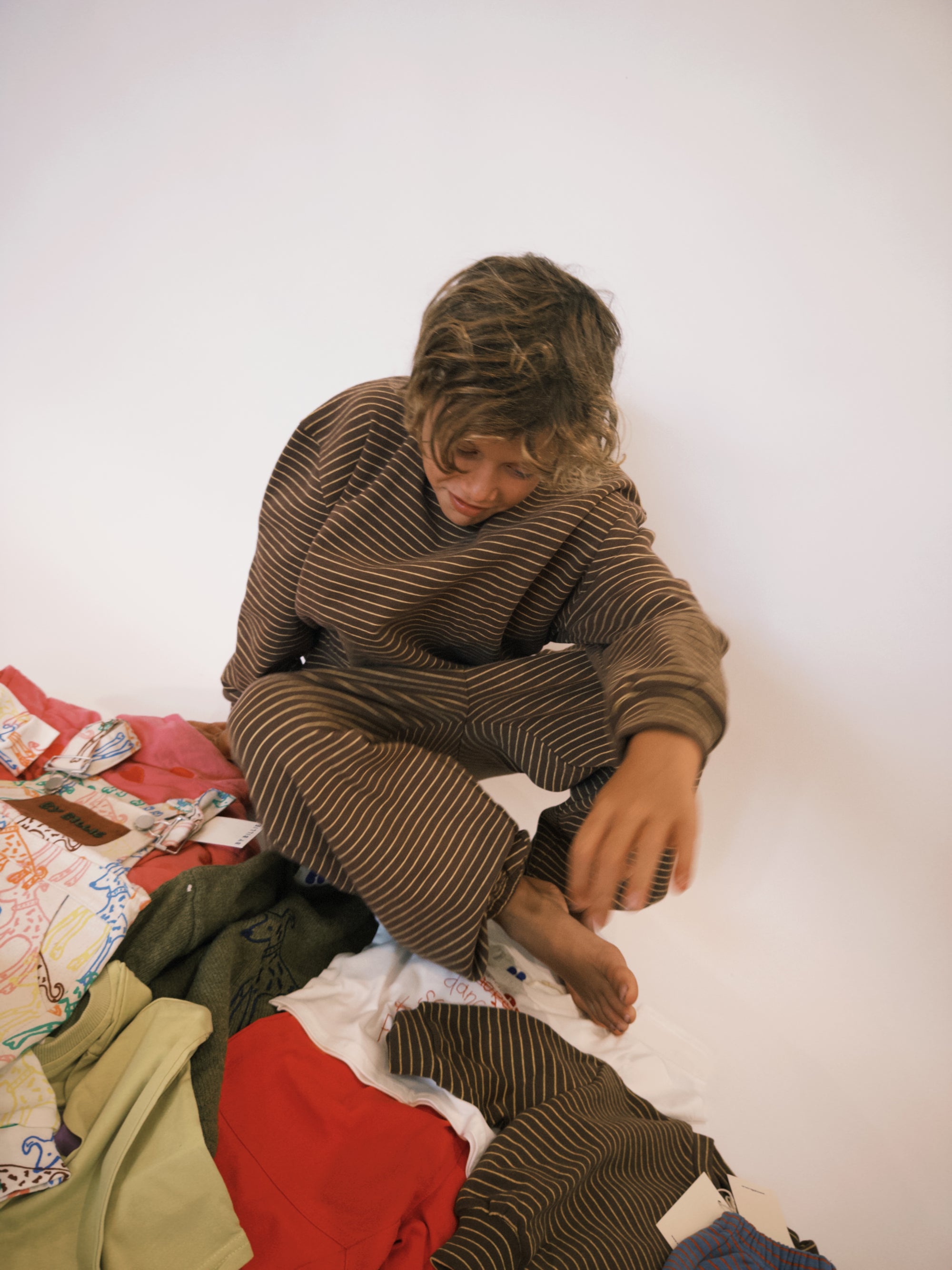 Tracky dacks - brown/yellow stripe